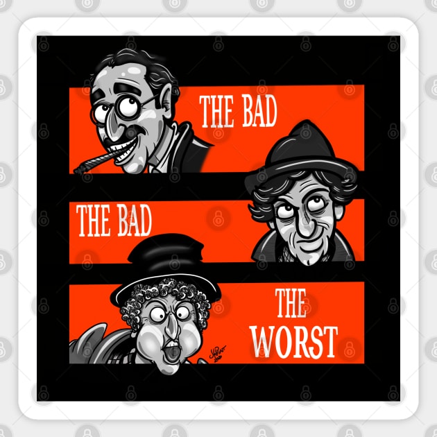 The Bad, the Bad and the Worst Sticker by UzzyWorks